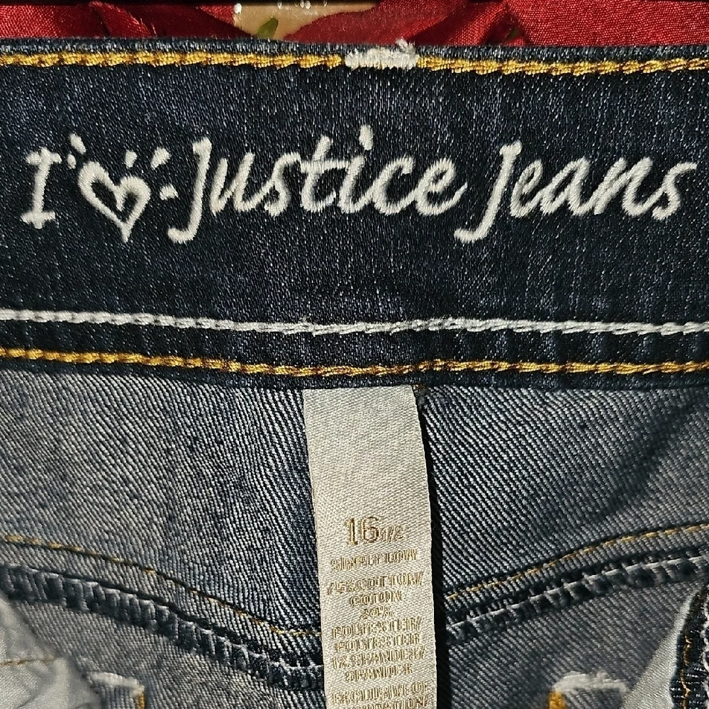 Justice NWOT Girls Blue Denim Flare Leg Jeans Size 16